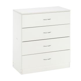 FCH Modern Simple 4-Drawer Dresser White (Color: As shown in the figure)