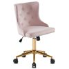 Lift wheel five-star foot backrest pull point teddy velvet  gold feet indoor leisure chair simple Nordic style