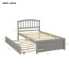 Twin size Platform Bed Wood Bed Frame with Trundle