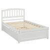 Twin size Platform Bed Wood Bed Frame with Trundle