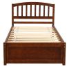 Twin size Platform Bed Wood Bed Frame with Trundle