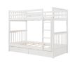 Twin-Over-Twin Bunk Bed with Ladders and Two Storage