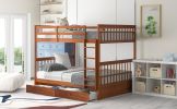 Full-Over-Full Bunk Bed with Ladders and Two Storage Drawers