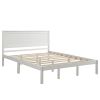 Platform Bed Frame with Headboard ;  Wood Slat Support ;  No Box Spring Needed ; Queen; Espresso