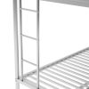 Twin over Full Bed with Sturdy Steel Frame, Bunk Bed with Twin Size Trundle, Two-Side Ladders