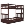 Twin-Over-Twin Bunk Bed with Ladders and Two Storage