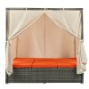 Adjustable Sun Bed With Curtain; High Comfort; With 3 Colors