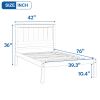 Platform Bed Frame with Headboard , Wood Slat Support , No Box Spring Needed ,Twin