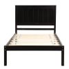 Platform Bed Frame with Headboard , Wood Slat Support , No Box Spring Needed ,Twin