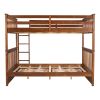 Full-Over-Full Bunk Bed with Ladders and Two Storage Drawers