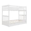 Twin-Over-Twin Bunk Bed with Ladders and Two Storage