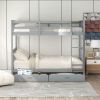 Twin-Over-Twin Bunk Bed with Ladders and Two Storage