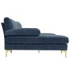 U-Shaped 4-Seat Indoor Modular Sofa Grey-Blue Color