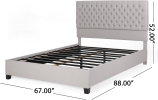 SCOUT FULLY UPHOLSTERED QUEEN WHOLE BED