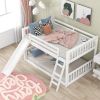 Full over Full Bunk Bed with Convertible Slide and Ladder