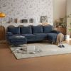 U-Shaped 4-Seat Indoor Modular Sofa Grey-Blue Color