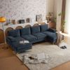 U-Shaped 4-Seat Indoor Modular Sofa Grey-Blue Color