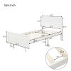 Wood Platform Bed Twin Bed Frame Mattress Foundation with Headboard and Wood Slat Suppor