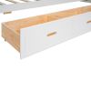 Twin Size Wooden Canopy Daybed with 3 in 1 Storage Drawers