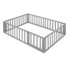 Full Size Wood Daybed Frame with Fence