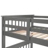 Stairway Twin-Over-Full Bunk Bed with Drawer;  Storage and Guard Rail for Bedroom;  Dorm;  for Adults