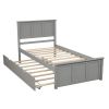 Platform Bed with Twin Size Trundle, Twin Size Frame