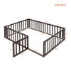 Full Size Wood Daybed Frame with Fence