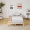 Basic bed frame solid wood color Full 197.2*136*30.5cm wooden bed