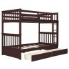 Twin-Over-Twin Bunk Bed with Ladders and Two Storage