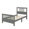 Wood Platform Bed with Headboard and Footboard, Twin