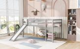 Loft Bed with Slide;  Multifunctional Design;  Twin