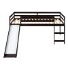 Loft Bed with Slide;  Multifunctional Design;  Twin