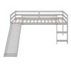 Loft Bed with Slide;  Multifunctional Design;  Twin