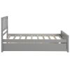 Twin size Platform Bed with Trundle