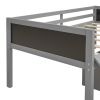 win size Loft Bed Wood Bed with Two Storage Boxes