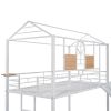 Twin Over Twin Metal Bunk Bed ,Metal Housebed With Slide