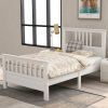 Wood Platform Bed with Headboard and Footboard, Twin