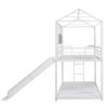 Twin Over Twin Metal Bunk Bed ,Metal Housebed With Slide