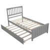 Twin size Platform Bed with Trundle