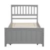 Twin size Platform Bed with Trundle