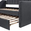 Upholstered Twin Daybed with Trundle