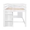 Twin Size Loft Bed with Cabinet and Shelf