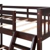 Twin-Over-Full Bunk Bed with Ladders and Two Storage Drawers