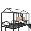 Twin Over Twin Metal Bunk Bed ,Metal Housebed With Slide