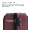 3 Piece Luggage Sets ABS Lightweight Suitcase with Two Hooks;  Spinner Wheels;  TSA Lock;  (20/24/28)