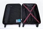 3 Piece Luggage Sets ABS Lightweight Suitcase with Two Hooks;  Spinner Wheels;  TSA Lock;  (20/24/28)