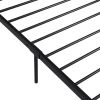 Queen Size Metal Platform Bed Frame with Sockets;  USB Ports and Slat Support ; No Box Spring Needed