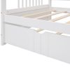 Twin Size Daybed Wood Bed with Twin Size Trundle