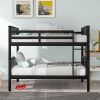 Full over Full Bunk Bed with Ladder for Bedroom;  Guest Room Furniture