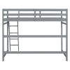 Twin Size High Loft Bed with inclined Ladder, Guardrails